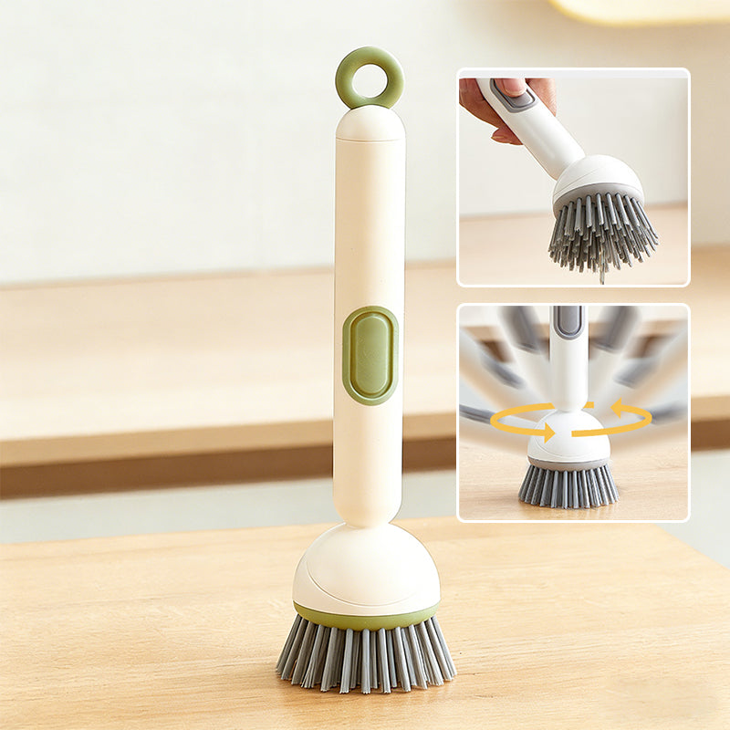 6-in-1 Dish Brush with Soap Dispenser