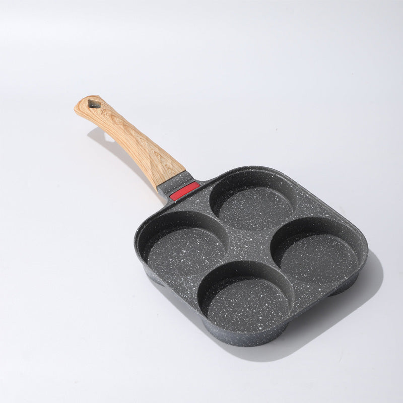 4-Hole Non-Stick Egg Frying Pan with Handle