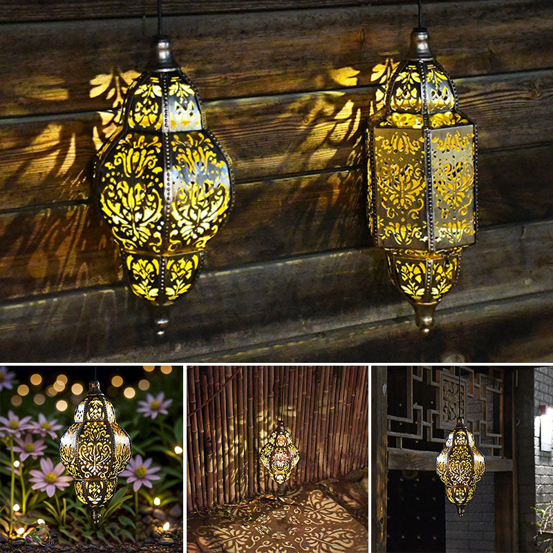 Solar Vintage Garden Decor Waterproof LED Lamp with Unique Design