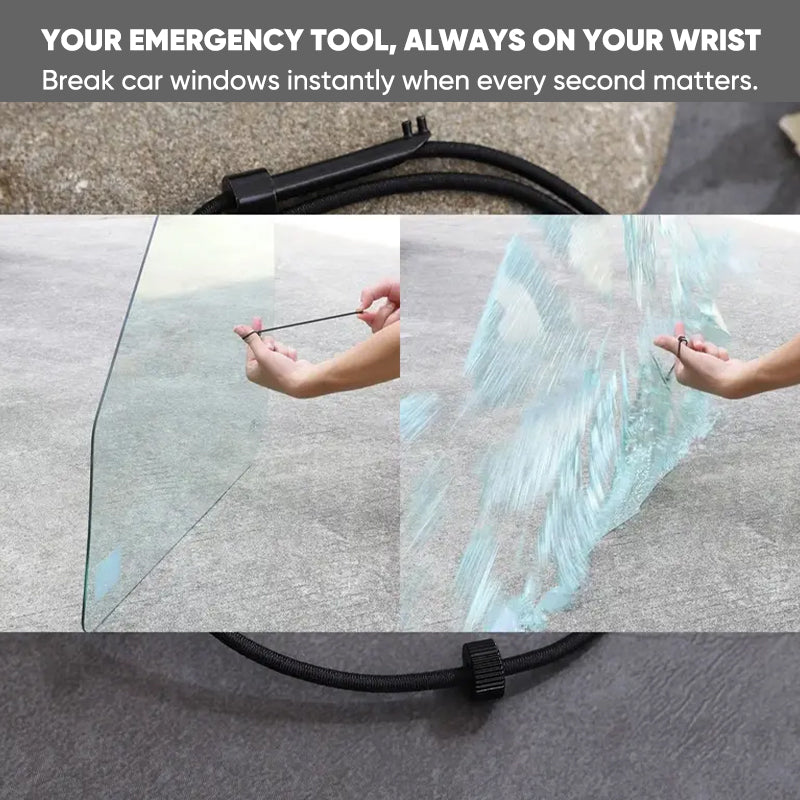 Emergency Window Breaker Bracelet (with integrated key)