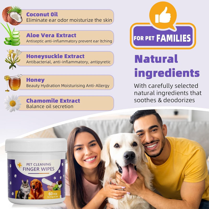 Pet Cleaning Finger Wipes