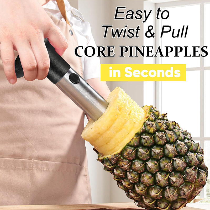 Upgraded Stainless Steel Pineapple Corer – Reinforced Thick Blade Core Remover for Easy Fruit Rings