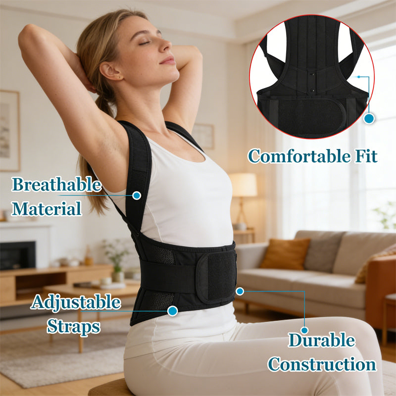 Premium Full Back Posture Corrector & Support Brace