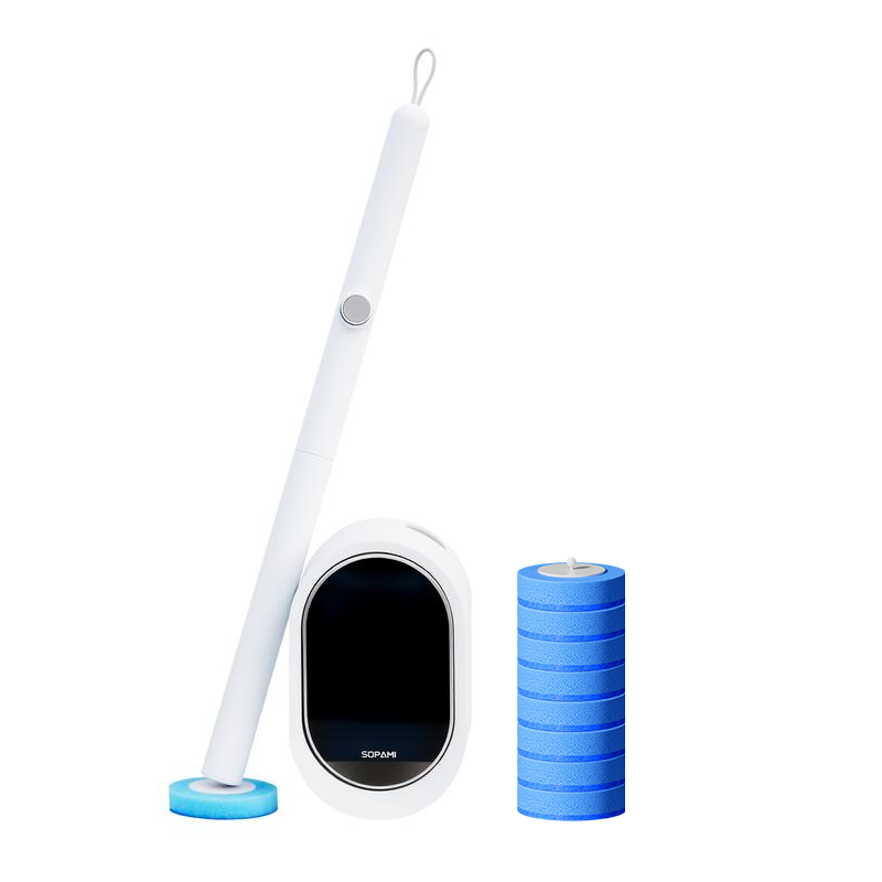 Disposable toilet brush with refills