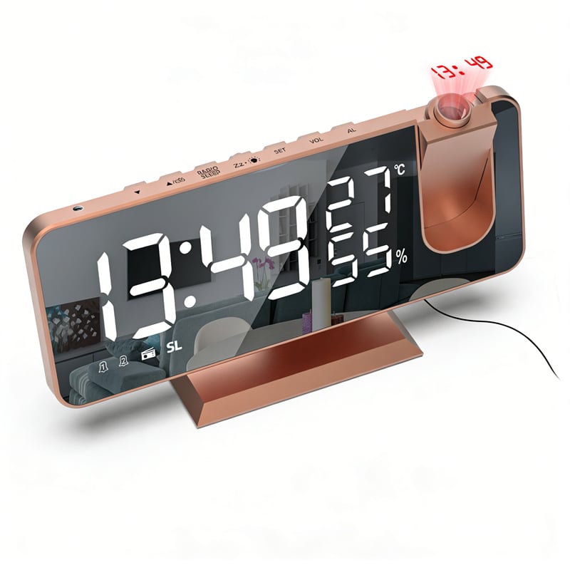 Temperature & Humidity Multifunctional Radio Projection Alarm Clock