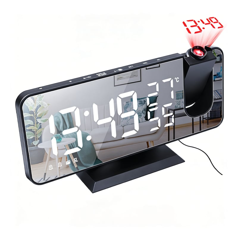 Temperature & Humidity Multifunctional Radio Projection Alarm Clock