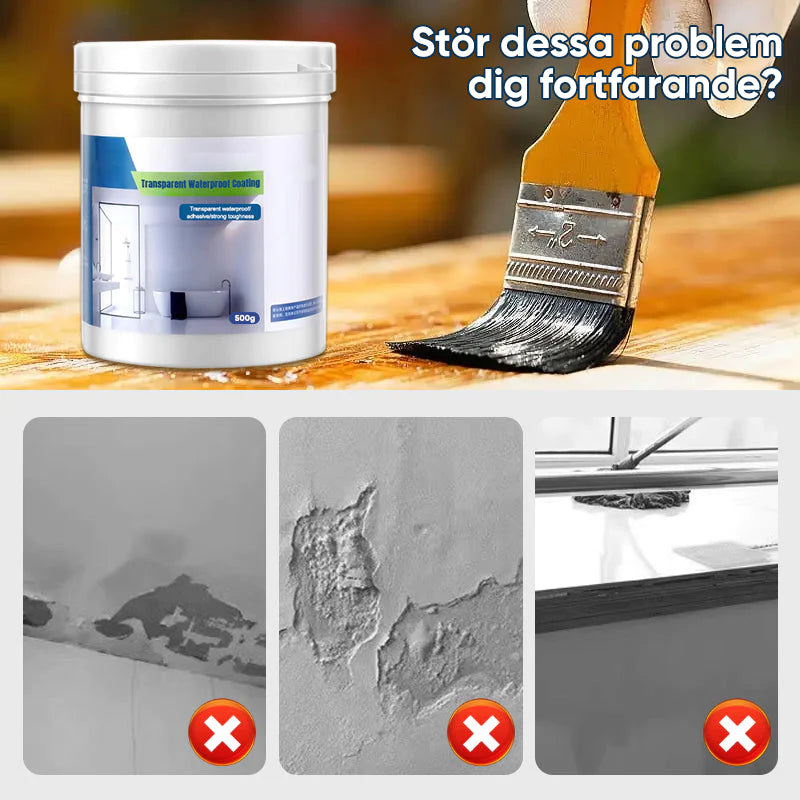 Transparent vattentät beläggning