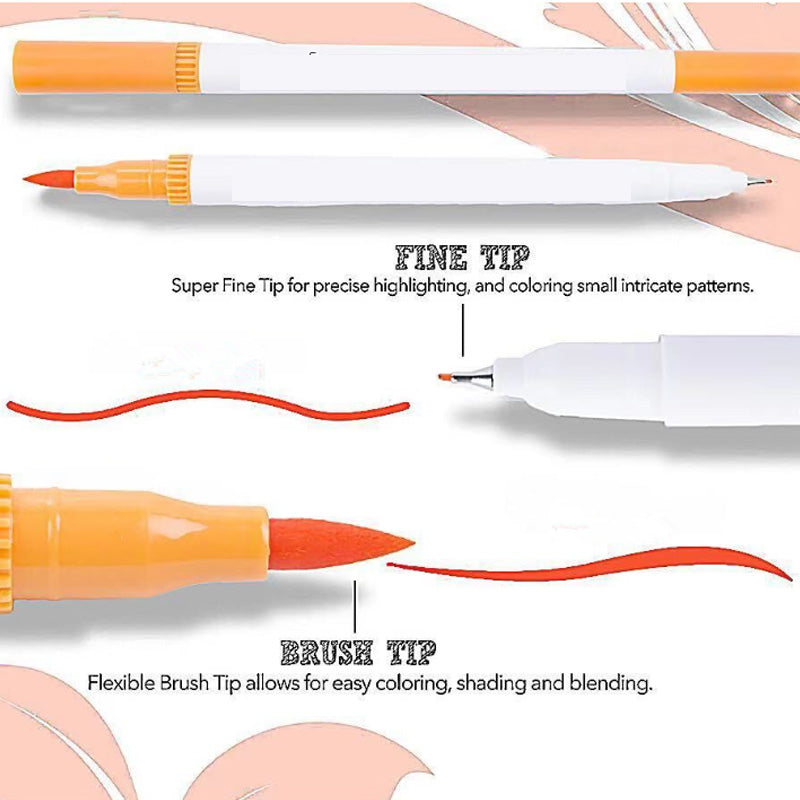 Dual-Tip Watercolor Markers