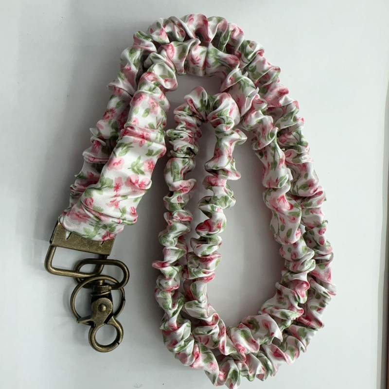 Adjustable Stretchy Scrunchie Lanyard for ID Badges & Keys