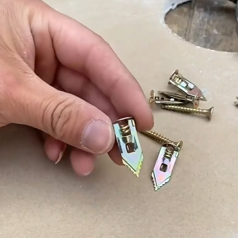 Gipsplatt Expansionsankare + Högstyrk Sinkskruvar Kit (Förpackning med 100)