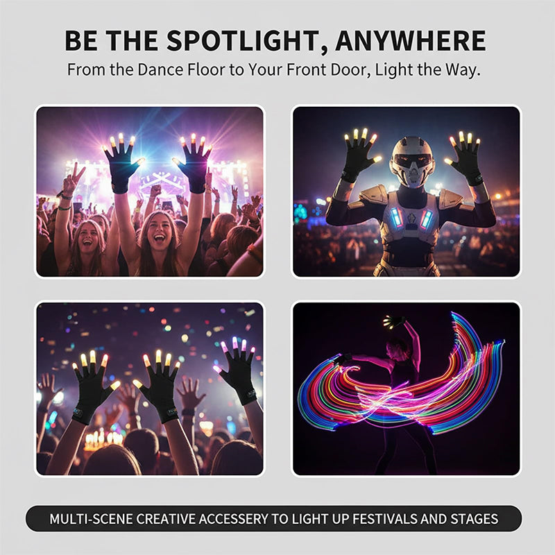 LED Fingertip Light Gloves