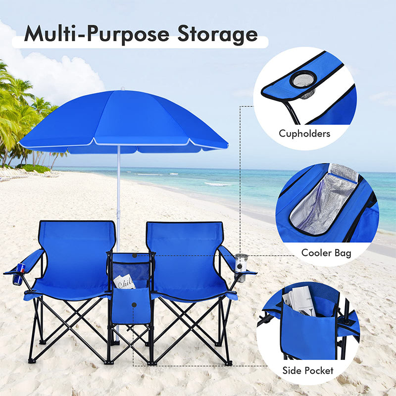 Double Portable Picnic Chairs
