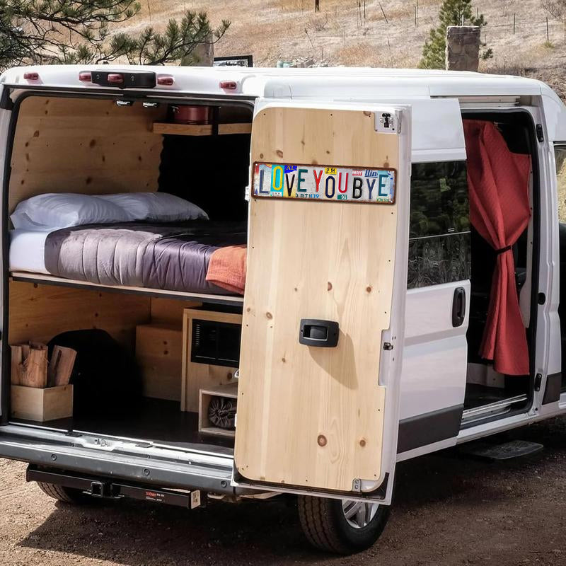 Retro License Plate Style Tin Sign Wall Decor