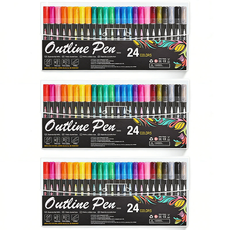 24 Outline Shimmer Markers