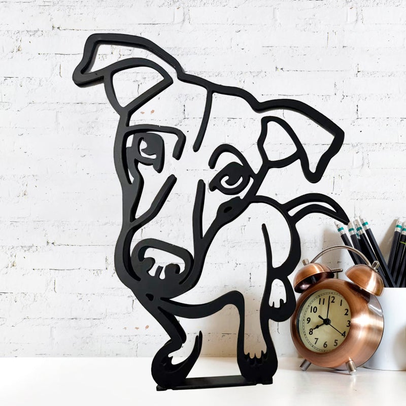 Hund minimalistisk konstskulptur