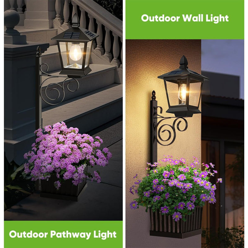 2-in-1 Solar Post Light with Planter