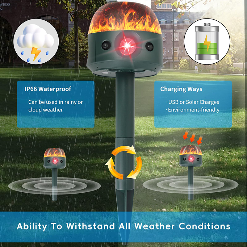 Ultrasonic Solar Animal Repeller