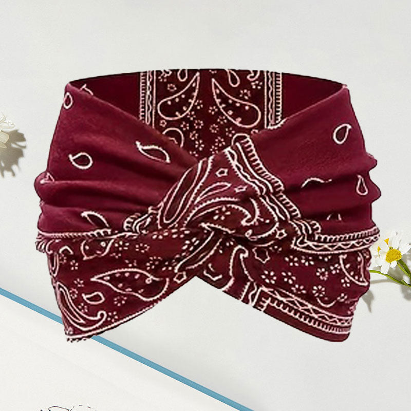 Vintage stijl brede tie-dye haarband