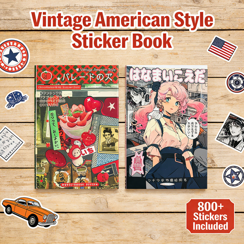 Romantic Memories Vintage Manga & Showa Style Die-cut Sticker Book