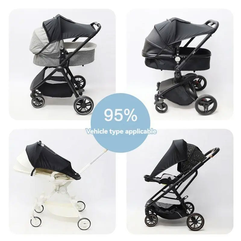 UV Protective Baby Stroller Sunshade with Top Opening