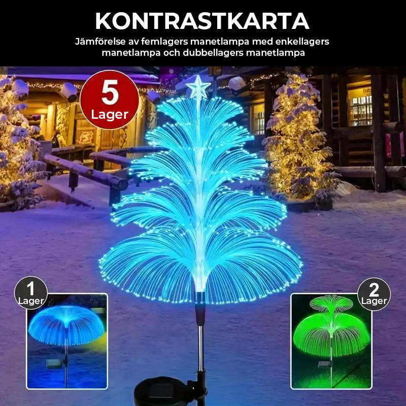 Solar manet trädgårdsstake ljus