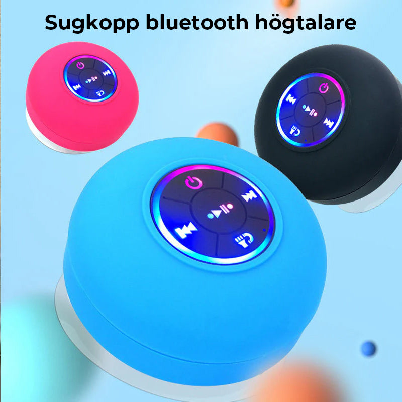 Mini bluetooth duschhögtalare med LED-ljus