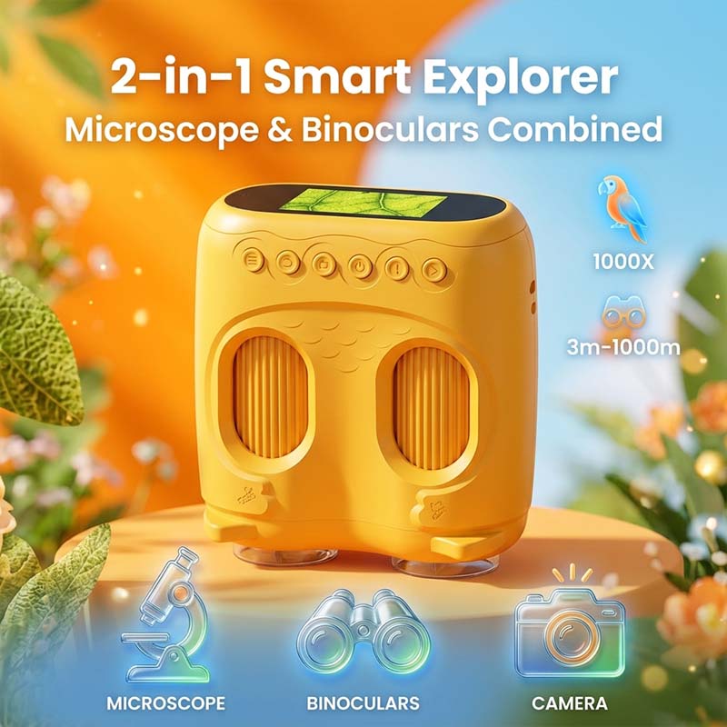 Kids 2-in-1 Digital Microscope & Telescope