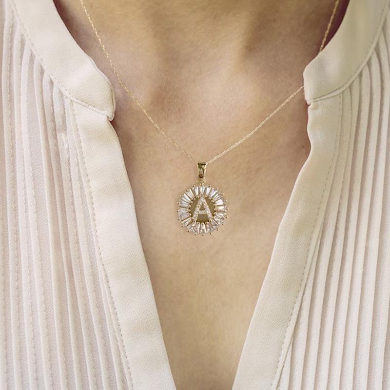 Initial Letter Pendant Necklaces
