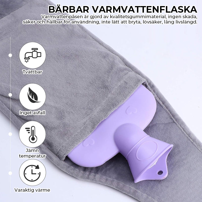 Plysch påfyllningsbart bälte för varmvattenflaskor