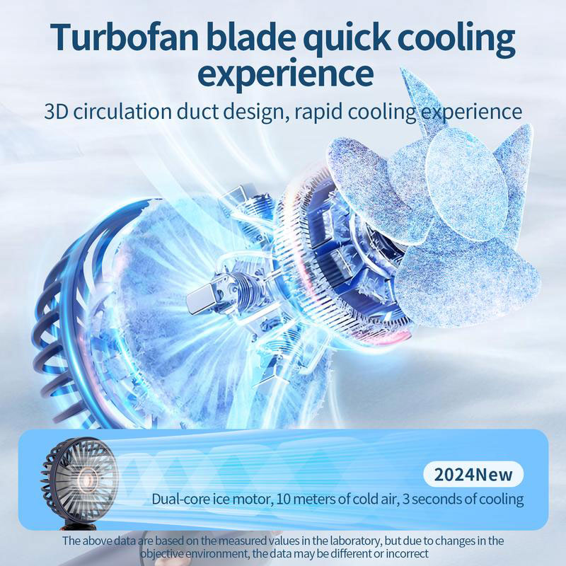 Portable Handheld Rechargeable Fan with Base