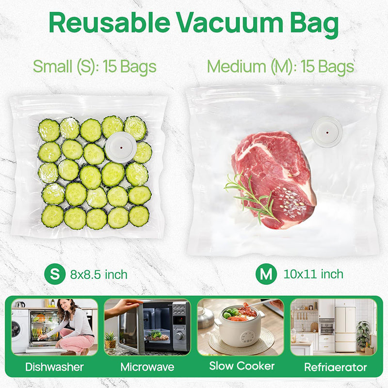 Vacuum Sealer with Reusable Bags