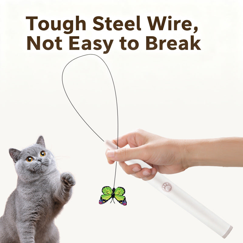 Suction Cup Butterfly Electric Cat Teaser Wand