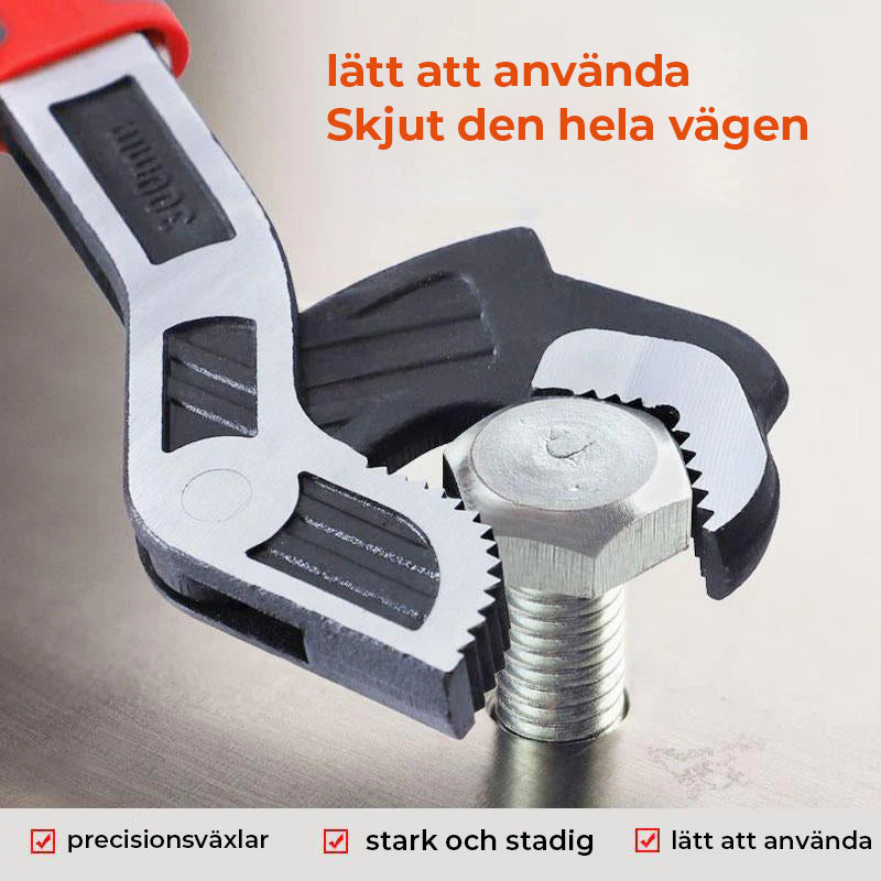 Multifunktionell självlåsande justerbar skiftnyckel