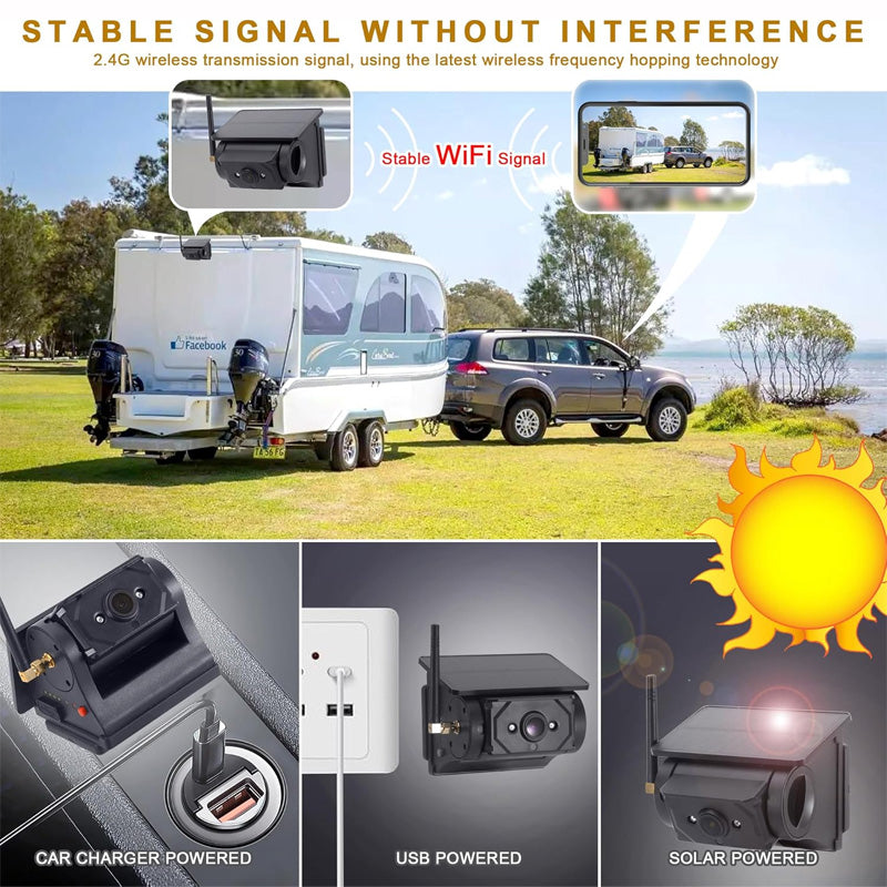 Magnetic Solar Wireless Backup Camera