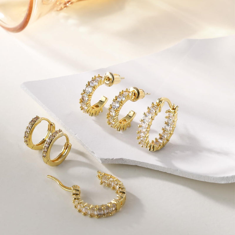 14K Gold-Plated Hoop Earrings