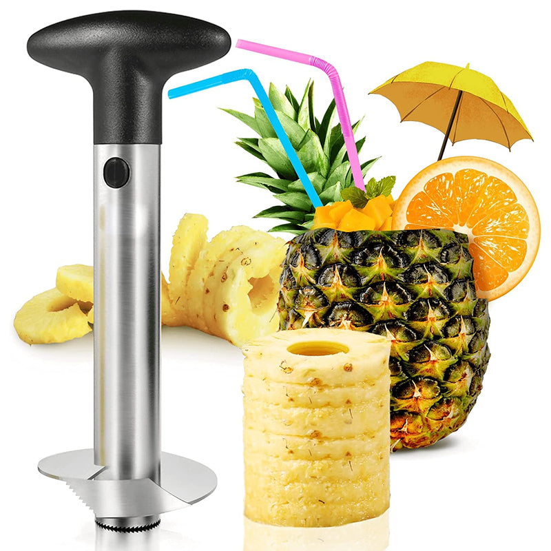 Upgraded Stainless Steel Pineapple Corer – Reinforced Thick Blade Core Remover for Easy Fruit Rings