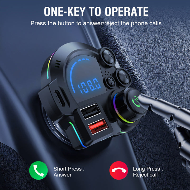 Bluetooth Car Charger with FM Transmitter