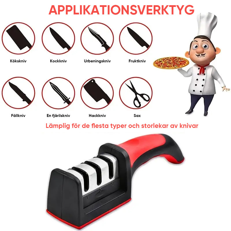 Professionell 4-stegs knivslipare