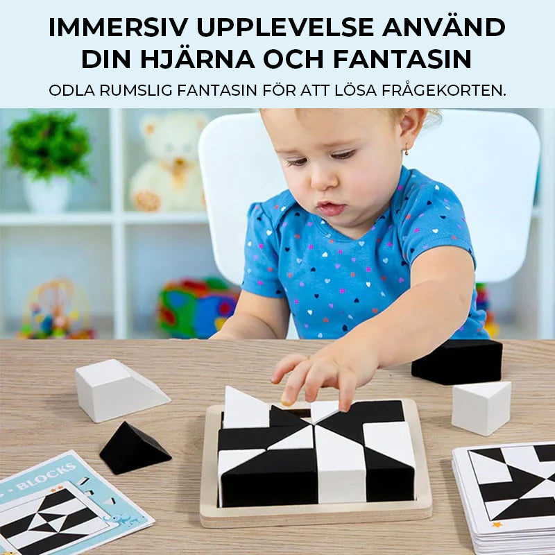 Trä dolda block pussel