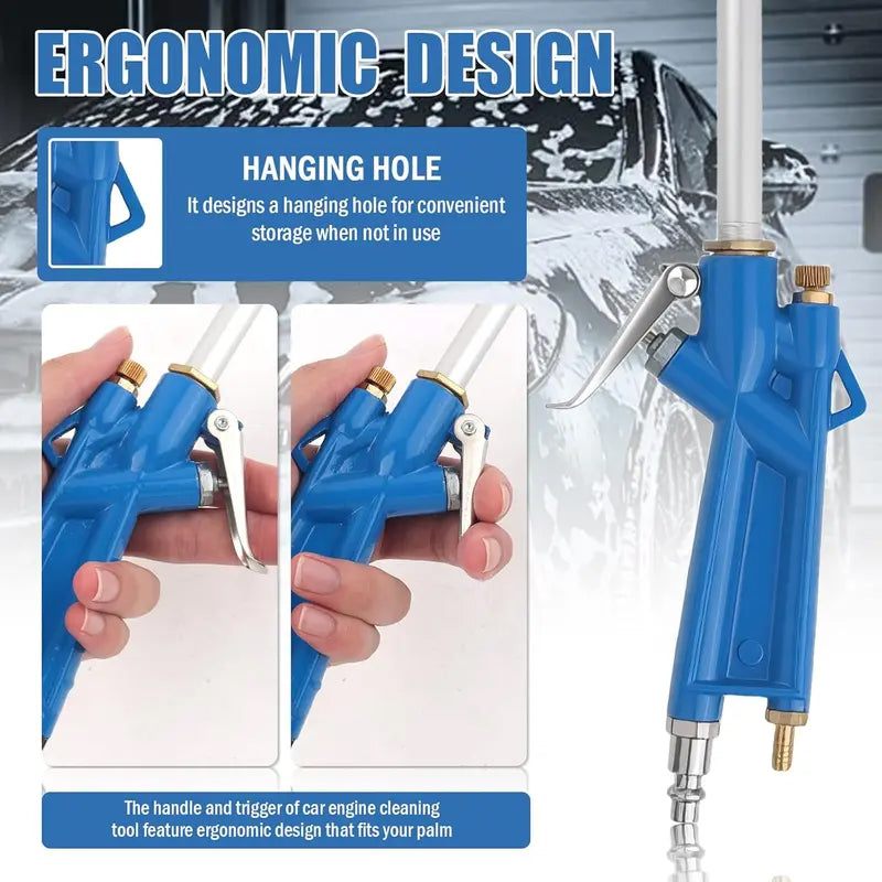 Professional Siphon-Style Engine Cleaning Gun & Pneumatic Air Blow Gun