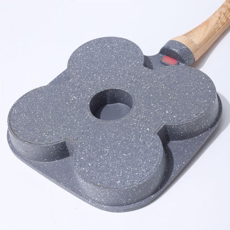 4-Hole Non-Stick Egg Frying Pan with Handle