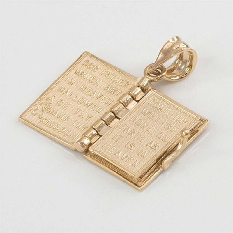 Openable Bible Book Necklace