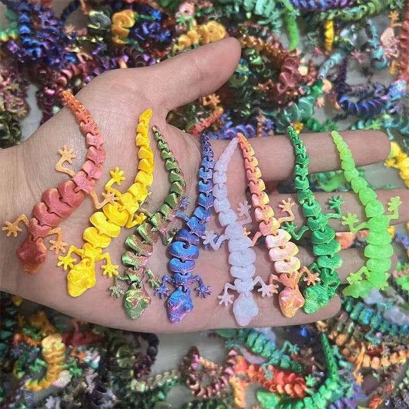 3D Colorful Gecko Decor