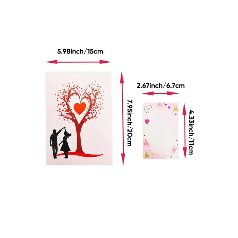 3D Pop-Up Valentine’s Day & Anniversary Love Tree Greeting Card