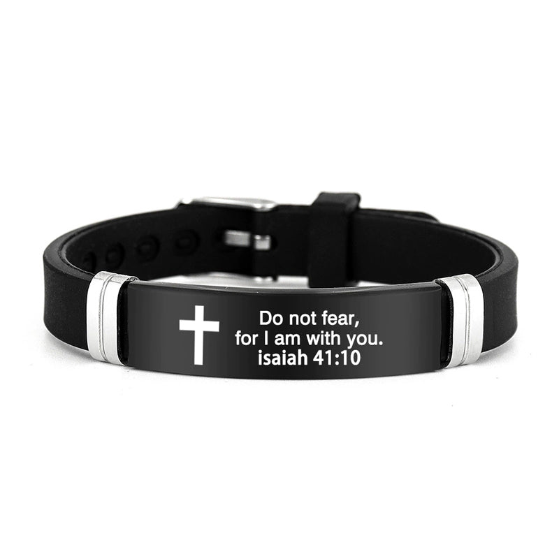 Inspirational Quote Bible Verse Cross Bracelets