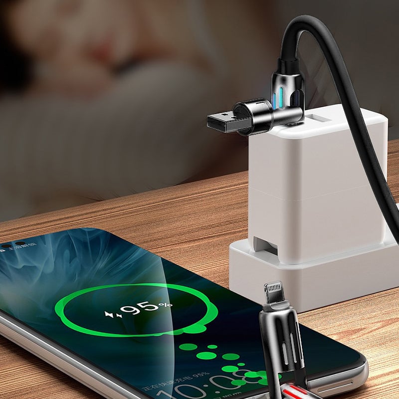 7-Color Breathing Light 240W 4-in-1 USB C Cable