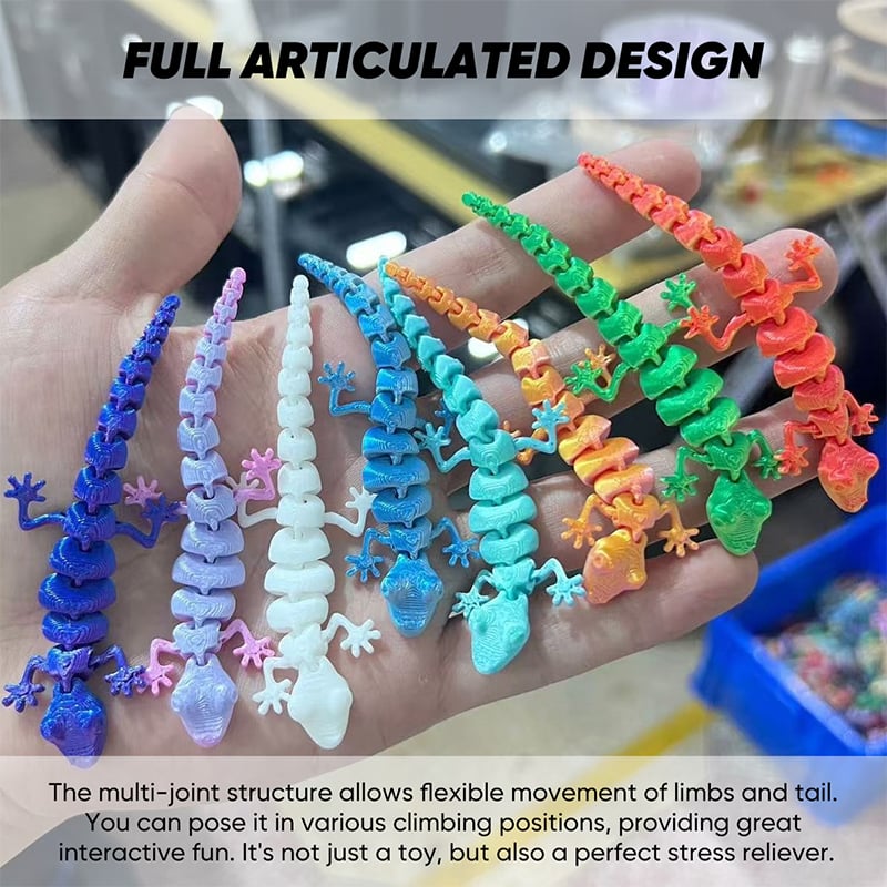 3D Colorful Gecko Decor