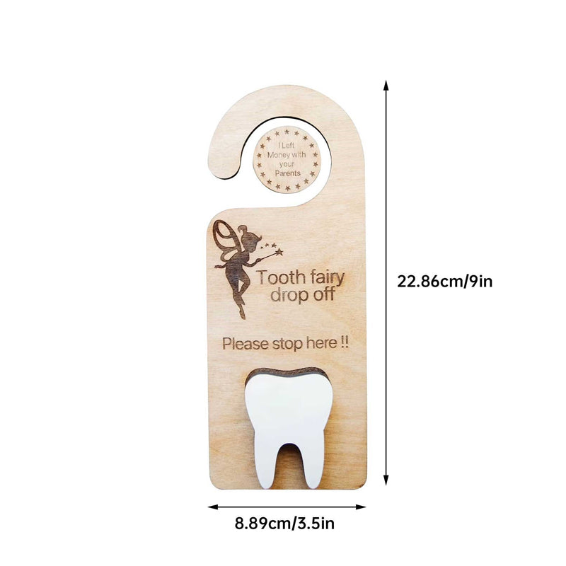 Wooden Tooth Fairy Door Hanger