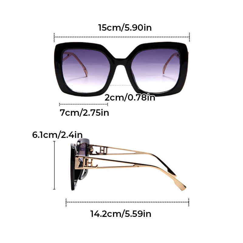 Unisex Vintage Trendy Large Frame Sunglasses