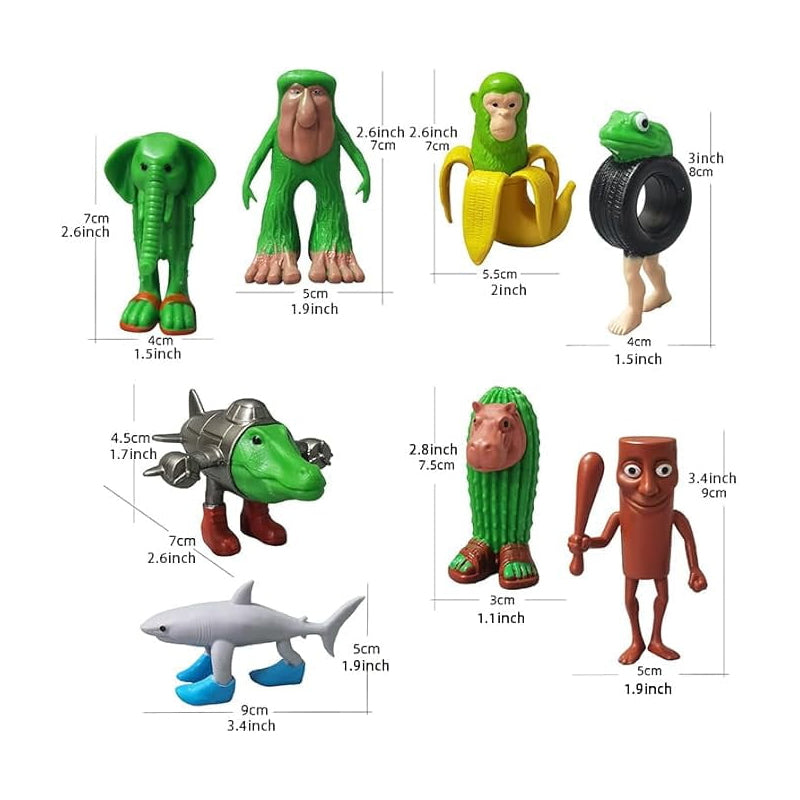 6/8 pcs 1 Set Plastic Toy Action Figure